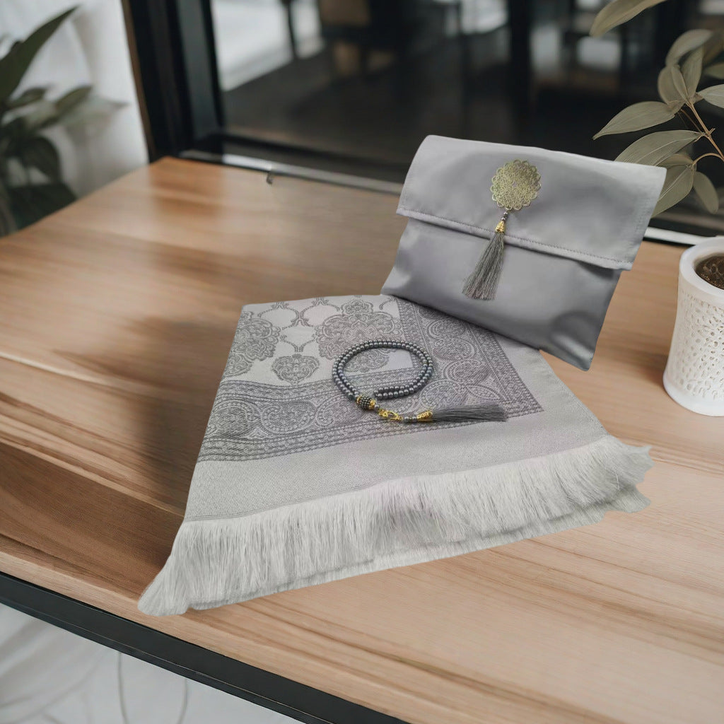 Gebetsteppich Set inkl. Gebetsperlen & Tasche