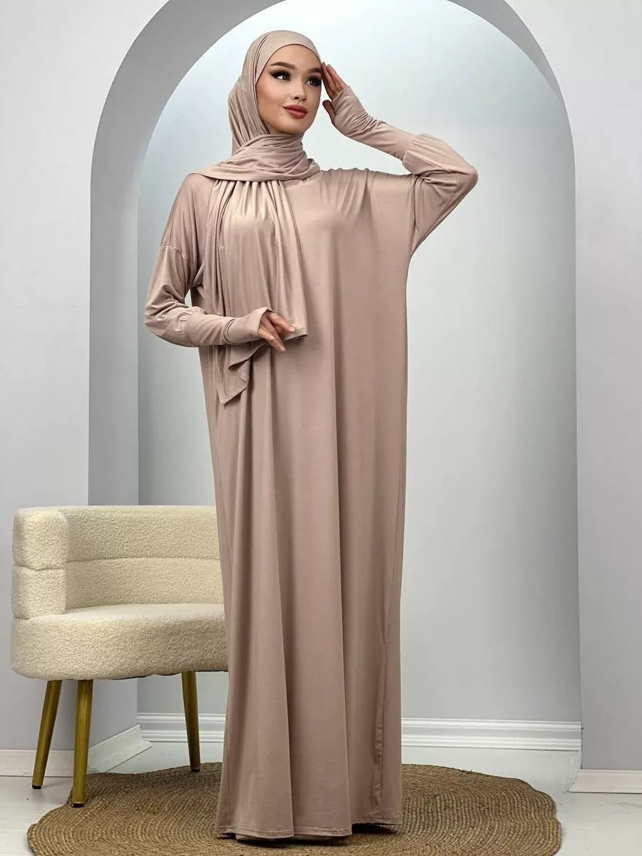 Damen muslimische Abaya / Kleid aus Polyesterfaser