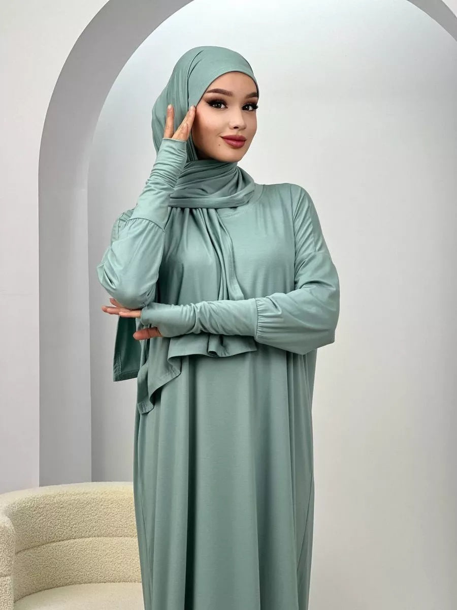 Damen muslimische Abaya / Kleid aus Polyesterfaser