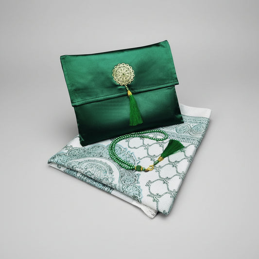 Gebetsteppich Set inkl. Gebetsperlen & Tasche